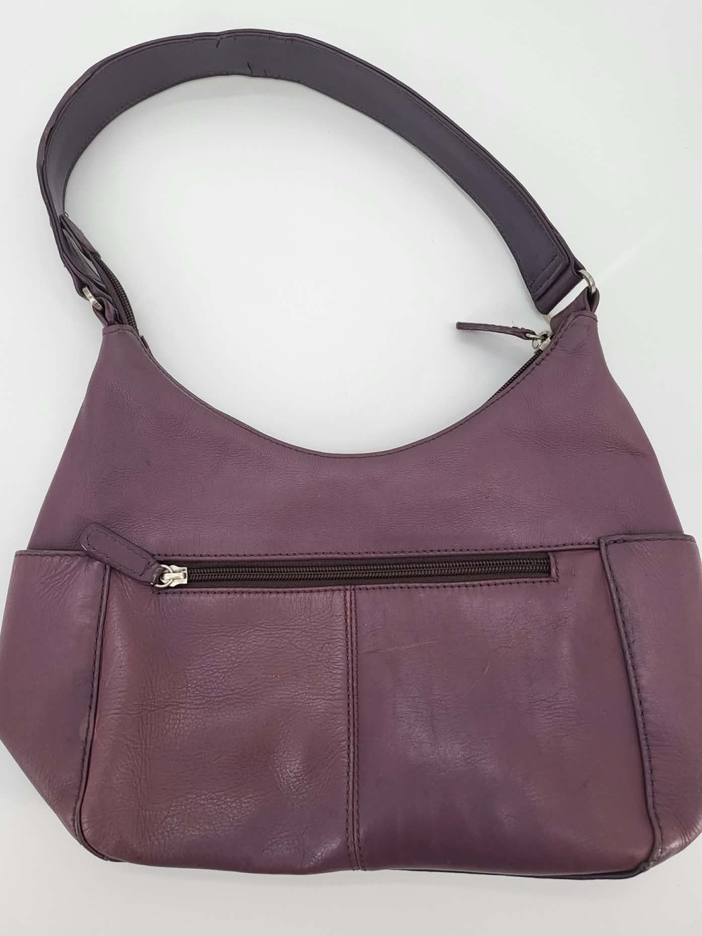 St Johns Bay Women's Purple Leather Shoulder Bag